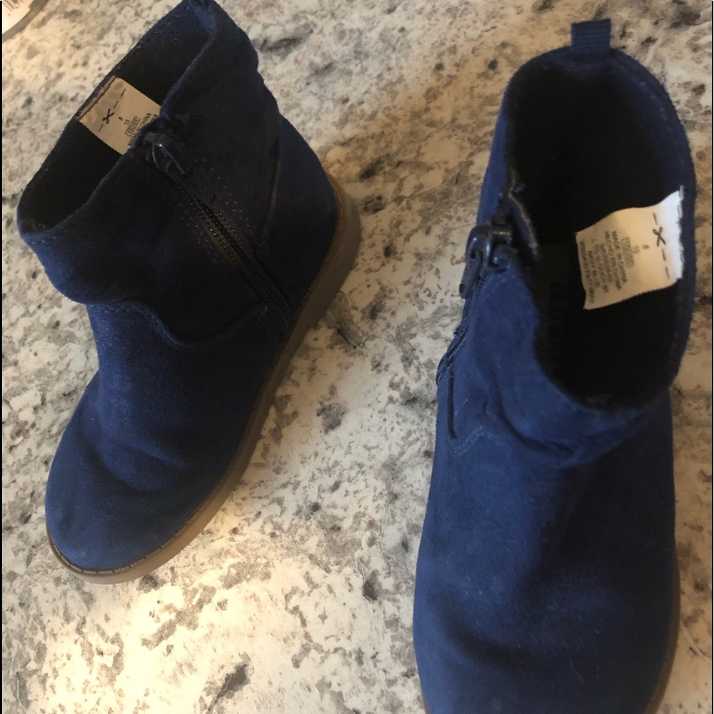 Navy blue booties